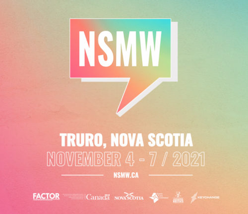 Nova Scotia Music Week 4 to 7 of November.