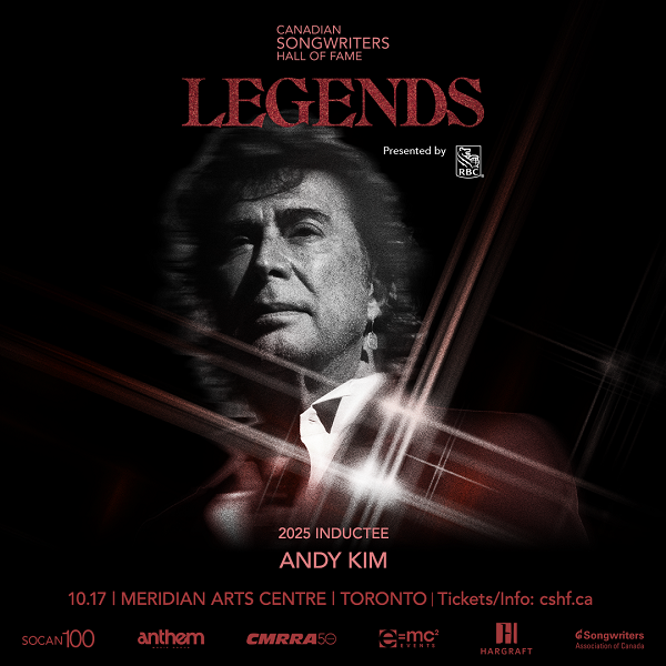 Legendary Songwriter Andy Kim to be Inducted into the Canadian Songwriters Hall of Fame