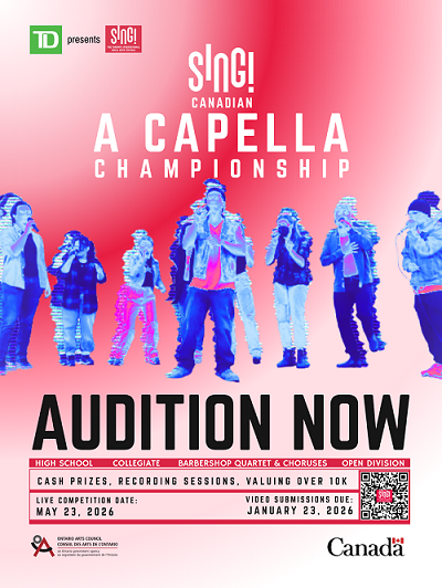 Submissions Now Open for 2026 SING! A Cappella Championships