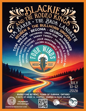 Four Winds Music Fest Returns For Fourth Year With Blackie + The Rodeo Kings, The Bros. Landreth, Tim Baker, And Debut Of New Heritage And Cultural Stage